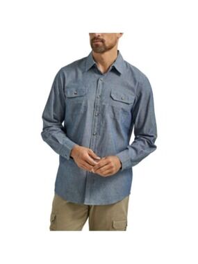 Wrangler Authentics Men's Long Sleeve Classic Woven Shirt Large